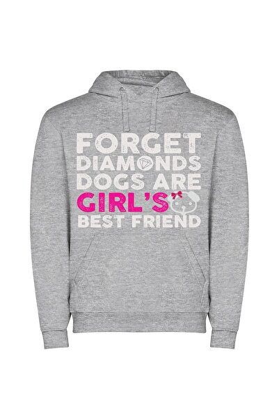 iLovePrints Dazzling Girl Gang Glam Φούτερ με κουκούλα σε χρώμα Γκρι