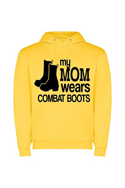 iLovePrints In Combat's Fashion Parade Φούτερ με κουκούλα σε χρώμα Κίτρινο