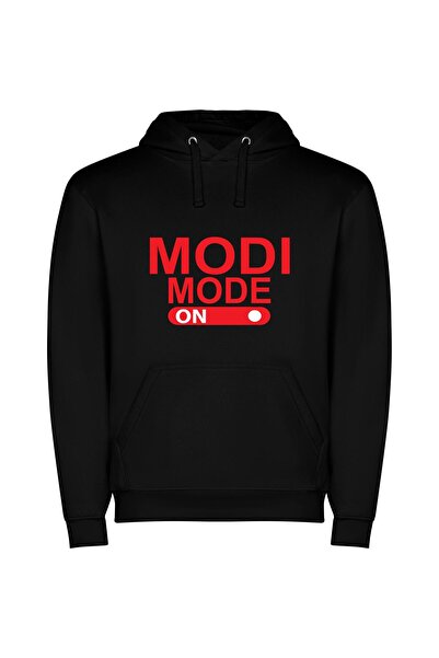 iLovePrints Modest HD Mode Model Φούτερ με κουκούλα σε χρώμα Μαύρο
