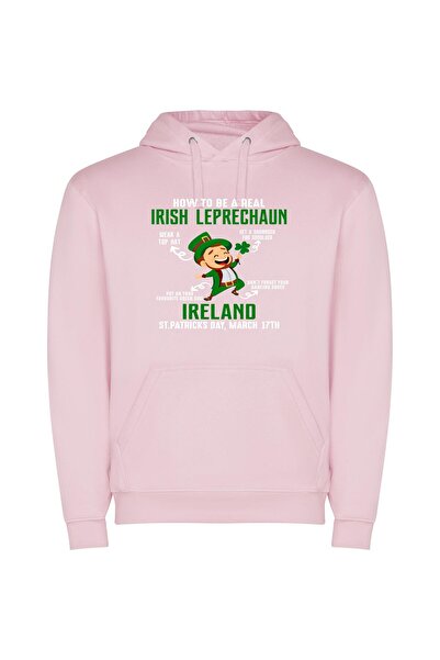 iLovePrints Emerald Isle Extravaganza Φούτερ με κουκούλα σε χρώμα Ροζ