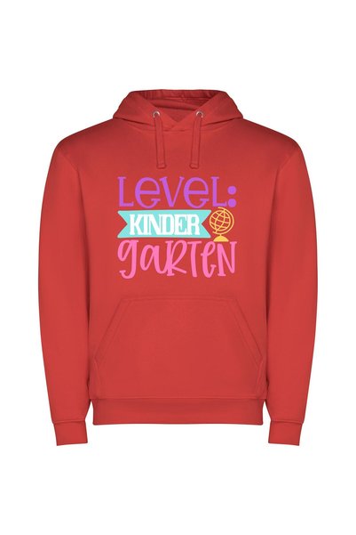 iLovePrints Kinder Art Level Φούτερ με κουκούλα σε χρώμα Κόκκινο