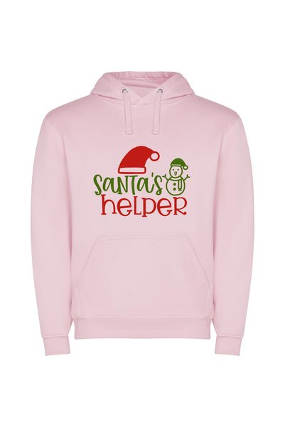iLovePrints Snowy Santa's Workshop Φούτερ με κουκούλα σε χρώμα Ροζ