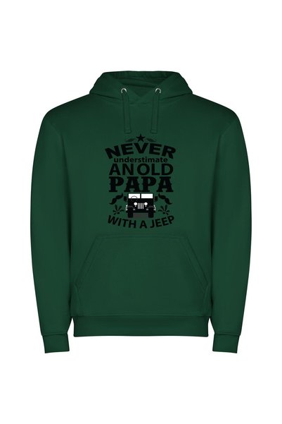 iLovePrints Ageless Patriot Jeep Pride Φούτερ με κουκούλα σε χρώμα Πράσινο
