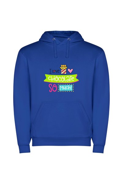 iLovePrints Divine Chocolate Delight Φούτερ με κουκούλα σε χρώμα Μπλε