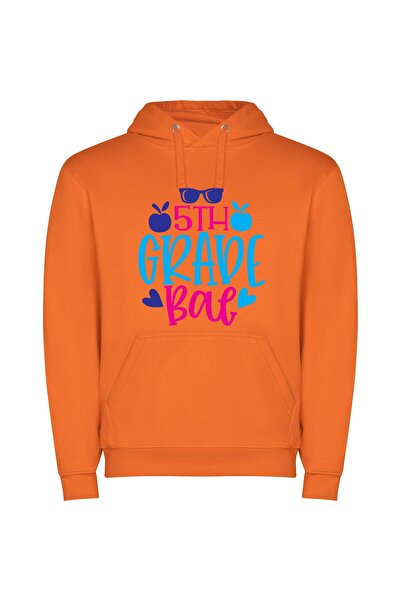 iLovePrints Glamorous 5th Grade Hangout Φούτερ με κουκούλα σε χρώμα Πορτοκαλί