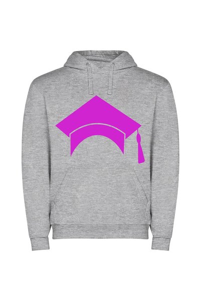 iLovePrints Vibrant Graduation Elegance Φούτερ με κουκούλα σε χρώμα Γκρι