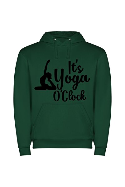 iLovePrints Yoga Time Zone Bliss Φούτερ με κουκούλα σε χρώμα Πράσινο