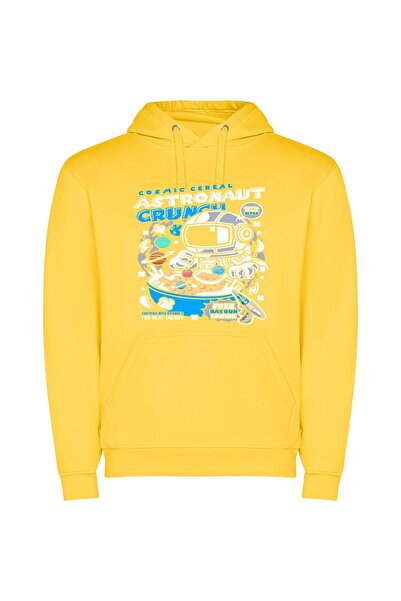 iLovePrints Candy Planet Cereal Delight Φούτερ με κουκούλα σε χρώμα Κίτρινο