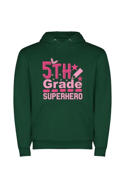 iLovePrints 5D Hero: Super Power Φούτερ με κουκούλα σε χρώμα Πράσινο