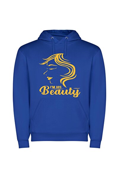 iLovePrints Radiant Sun-Kissed Beauty Φούτερ με κουκούλα σε χρώμα Μπλε