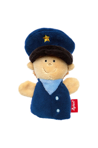 Sigikid Păpușă de pluș pentru deget, mascotă polițist, teatru pentru copii