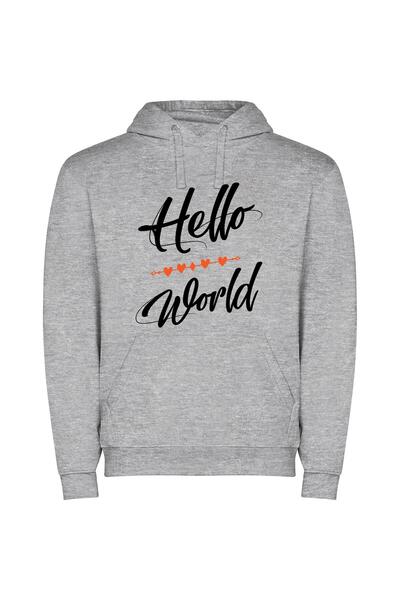 iLovePrints World of Colors Φούτερ με κουκούλα σε χρώμα Γκρι