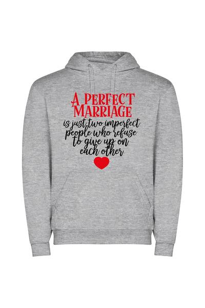 iLovePrints Unyielding Imperfect Love Φούτερ με κουκούλα σε χρώμα Γκρι