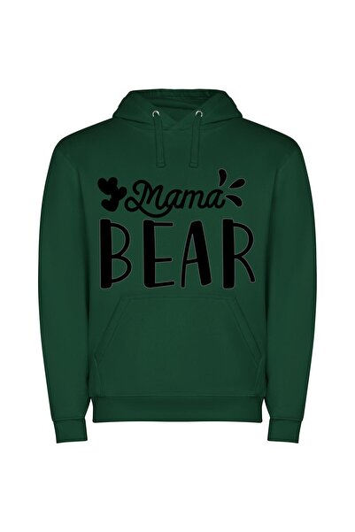 iLovePrints Hanna-Barbera Mama Bear Logo Φούτερ με κουκούλα σε χρώμα Πράσινο