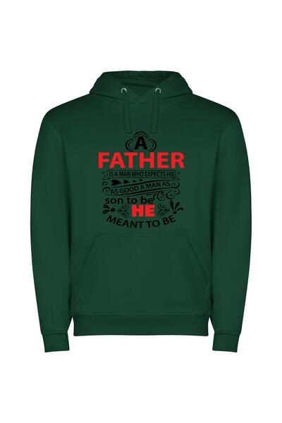 iLovePrints Ethereal Father's Fiery Embrace Φούτερ με κουκούλα σε χρώμα Πράσινο