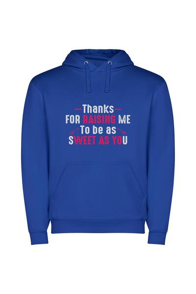 iLovePrints Sincerely Sweet Gratitude Φούτερ με κουκούλα σε χρώμα Μπλε