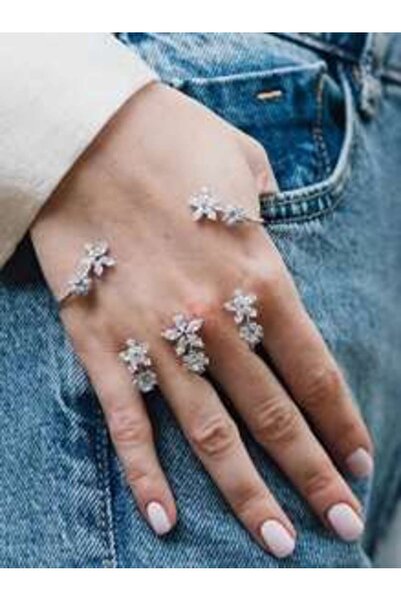 OEM 1 buc brățară cu model floral și strasuri, design cu manșetă deschisă și ...