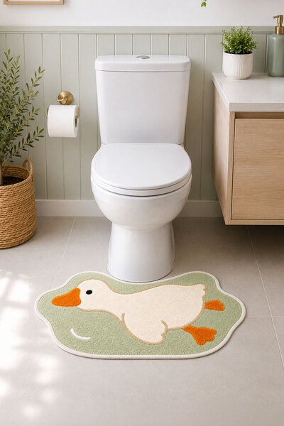 Toronto Home Digital Non-Slip Washable Duck Single Modern Bath Mat Bathroom R...