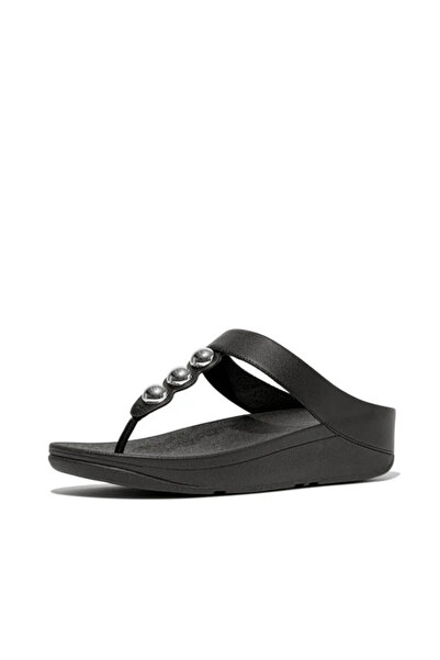 Fitflop Women's Fino Mirror-Dome Leather Toe-Post Sandals