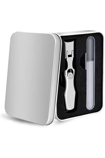 SWIUKPHE Portable Toe Nail Clipper for Thick Nails, Silver Stainless Steel Fi...