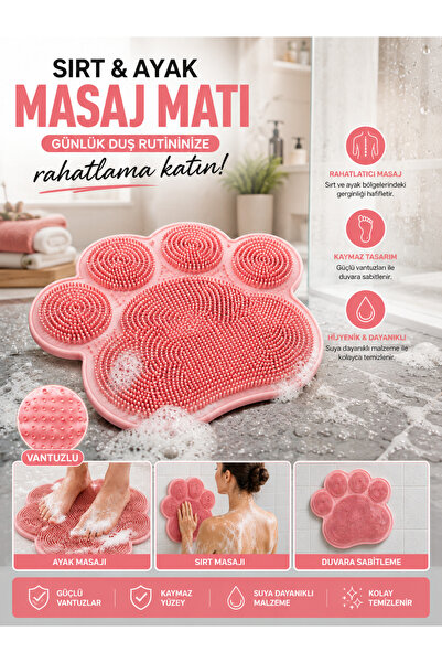 Mode Cool Foot Massage Mat with Suction Cups for Shower |   Silicone Foot Cle...