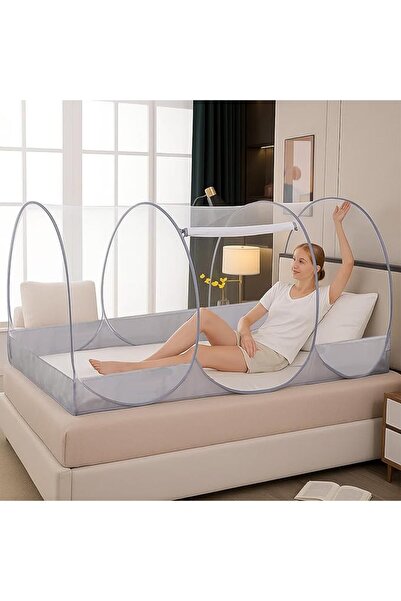 GENERAL Pop-Up Foldable Mosquito Net for Single Bed, Portable Camping Tent wi...