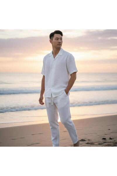 ronex Relax Fit Men's Cotton Linen Suit