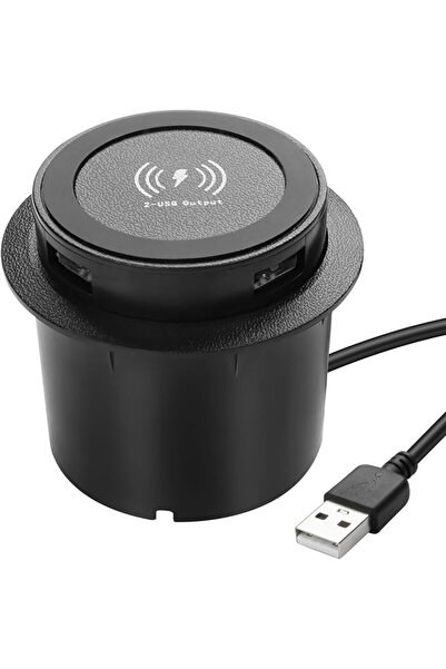 KASTWAVE Desktop Embedded Wireless Charger, 3-in-1 Multifunctional Pop-Up 10W...