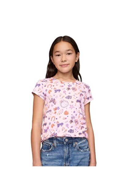 GAP Kids Gap Girls' Patterned Short Sleeve T-Shirt Multicolor
