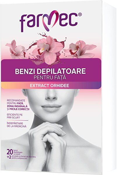 OEM Benzi depilatoare cu orhidee pentru față, 22 buc