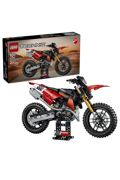 LEGO Set Technic Ducati Desmo450 MX Motorcycle, factory version (42238)