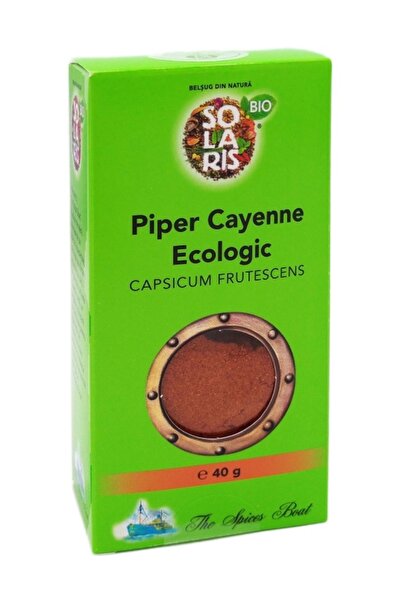 Solaris Bio Condiment Piper Cayenne "Capsicum frutescens" macinat, 100% , 50g...