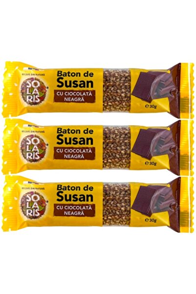 Solaris Plant Set 3x Batoane din seminte de susan cu ciocolata neagra, fara a...