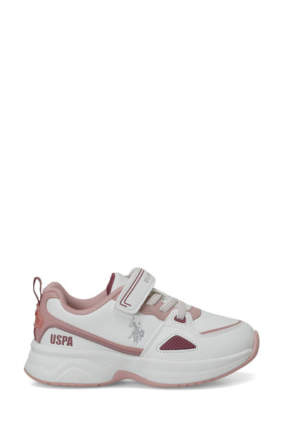 U.S. Polo Assn. Lessa Jr White Girls' Sports Shoes