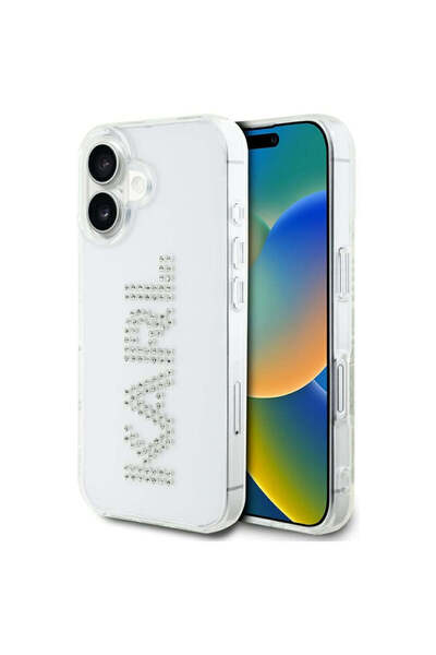 Karl Lagerfeld Husă pentru iPhone 16, IML Rhinestones (KLHCP16SHKLSTDCT), tra...