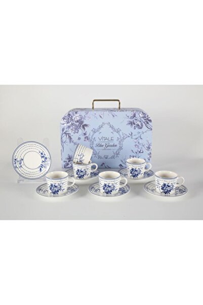 Vitale BLUE ROSE 6 KİŞİLİK TÜRK KAHVESİ FİNCANI