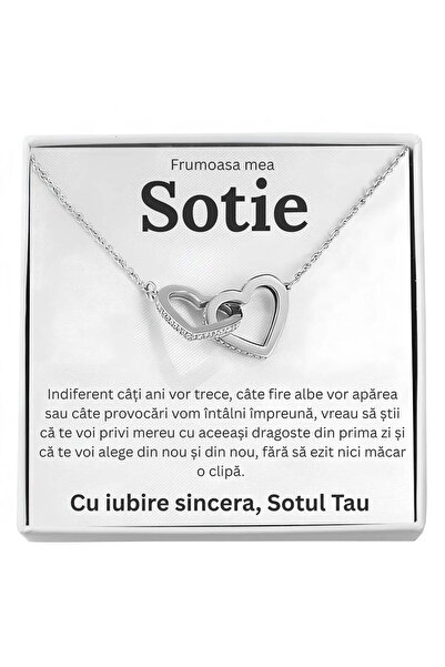 OEM Cadou pentru soție – Colier cu zirconiu cu mesaj de dragoste