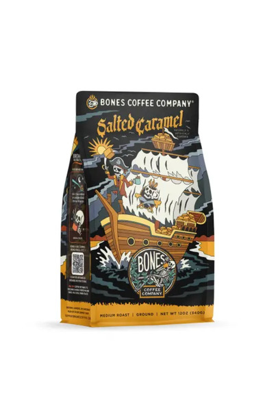 Bones Coffee Company قهوة بنكهة الكراميل المملح