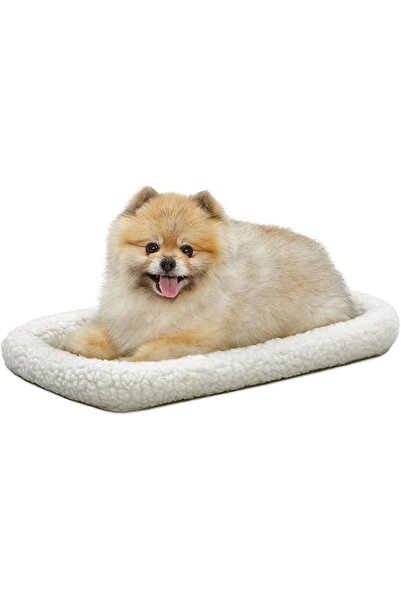 MidWest Homes for Pets Bolster Dog Bed 18L-Inch Gray Dog Bed or Cat Bed w/Com...