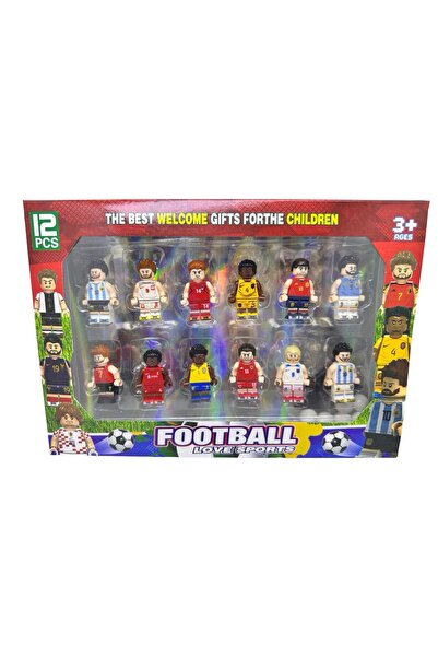 SIGMA TOY Set de figurine fotbalisti Heroblocks, 12 piese, tip Lego, colecția...