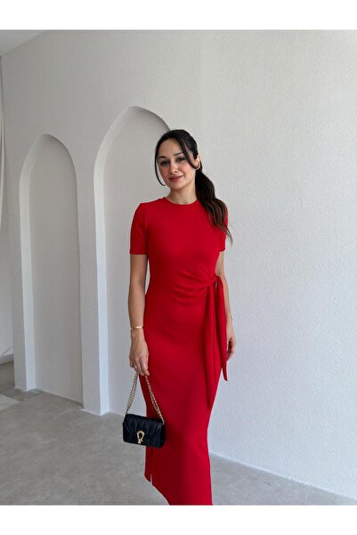 Mooi Butik Lebron Midi Dress 9051 - Red