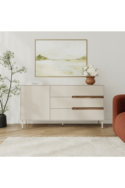 Mourah Home Modern Arch Console - 150x40x78.4 cm - Beige/ Brown Oud - M.T.297...