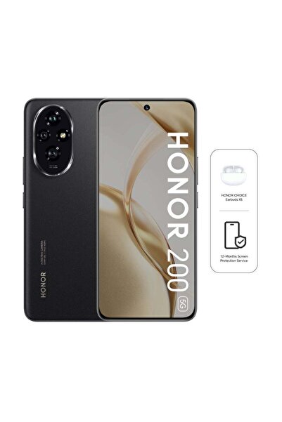 HONOR هاتف 200 5G، ثنائي الشريحة، أسود، ذاكرة وصول عشوائي 12 جيجابايت + 256 ج...