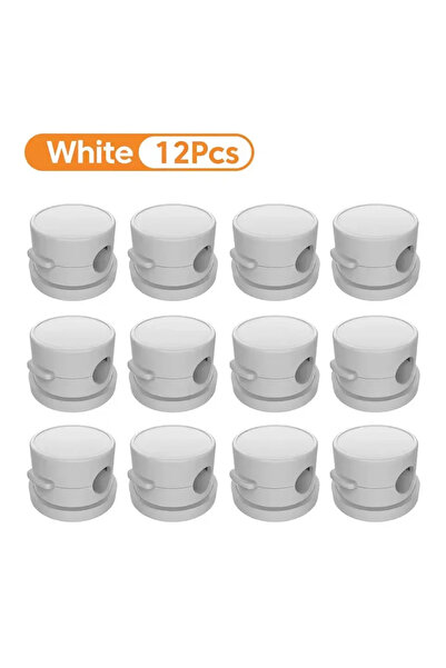 Choice1 White 12PCS 360 Rotation Magnetic Cable Clip Cable Organizer Holder A...
