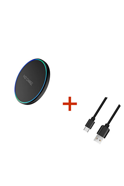 Choice1 Black With Cable Wireless Charger For PHONE \PAD\WATCH \EarphonesIndu...
