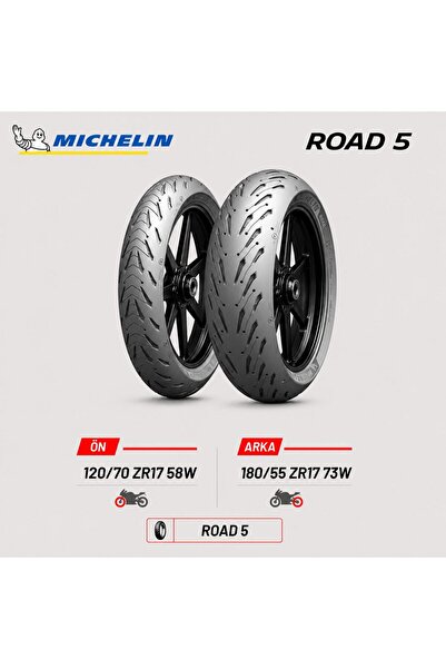 Michelin Road 5 120/70 ZR17 58W - 180/55 ZR17 73W Ön Arka Motosiklet Lastik T...