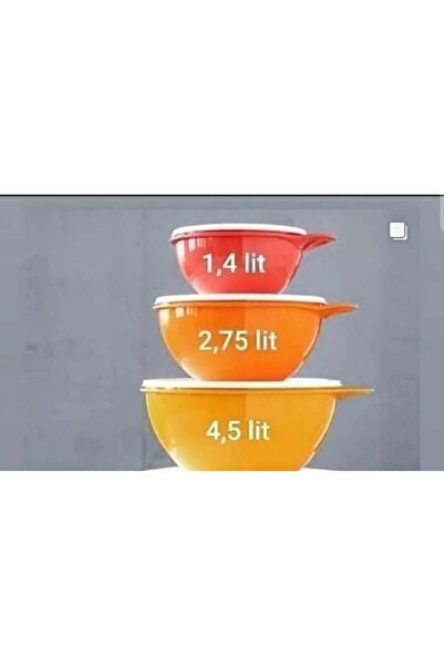 Tupperware Miksim3'lü Set,1.4 Lt,2.75 Lt, 4.5 Lt