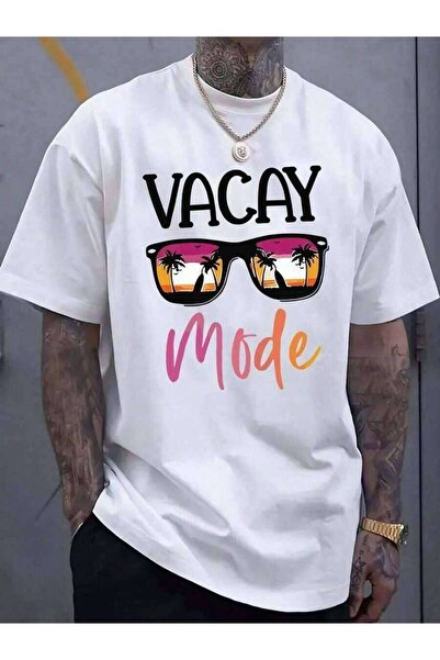 9JY تي شيرت رجالي كاجوال مريح من Vacay Mode بوزن 190 جرام