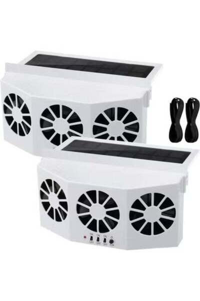 HXD Zoomlion Solar Powered Car Exhaust Fan with 3 Cooling Fans – 4500 RPM Sol...