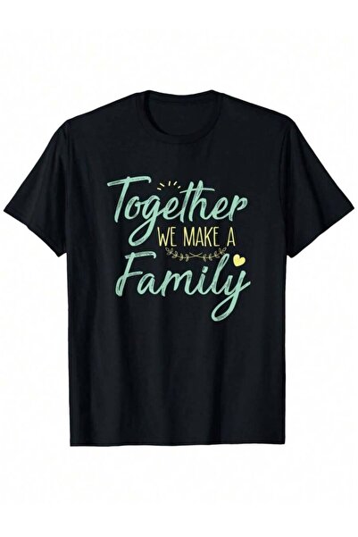 4CR تي شيرت جديد بأكمام قصيرة للجنسين من مجموعة Together We Make A Family Tea...